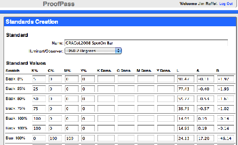 image of proofpass user defined reference values